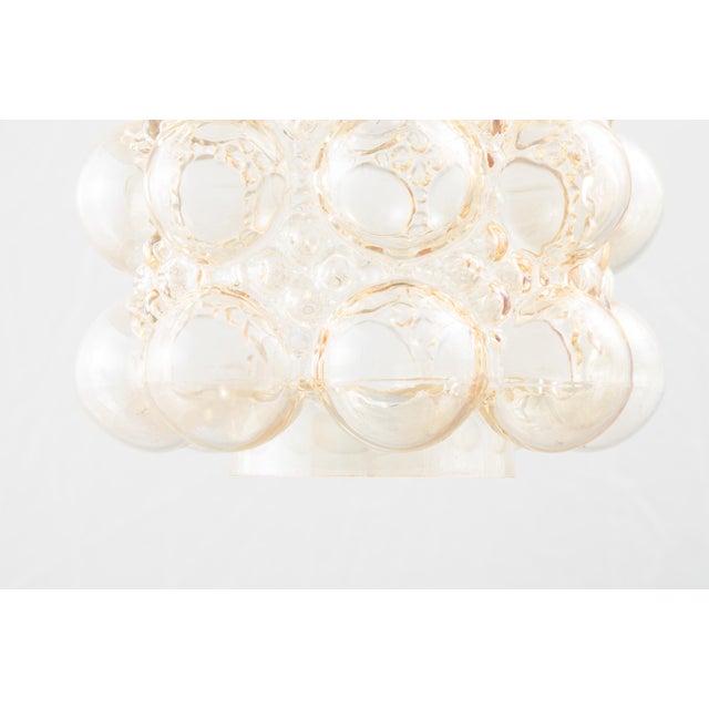 Bubble Glass Pendant Lamps attributed to Helena Tynell & Heinrich Gantenbrink for Limburg, 1960s, Set of 2 For Sale - Image 6 of 9