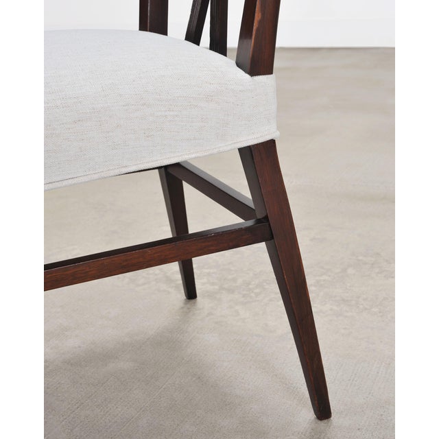 Set of Eight Tommi Parzinger X-Back Mahogany Dining Chairs For Sale - Image 17 of 18