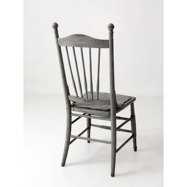 Antique Victorian Painted Spindle Back Chair For Sale - Image 12 of 16
