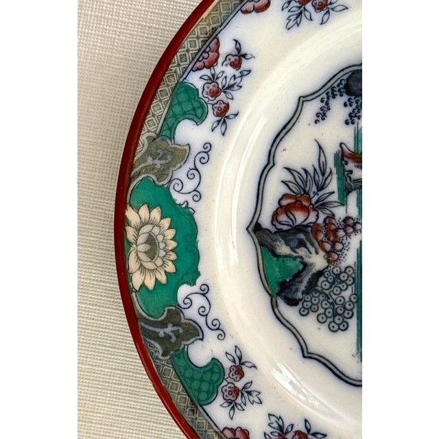 Late 19th Century Boch Frères Keramis Canton Faience Plate – Rare Teal/Green Colorway – 7½", Late 19th Century For Sale - Image 5 of 10
