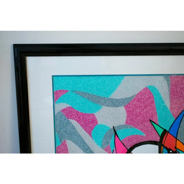 Modern 1980s "The Body Dies..." Abstract Mixed-Media Painting by Lawrence Volk, Framed For Sale - Image 3 of 13