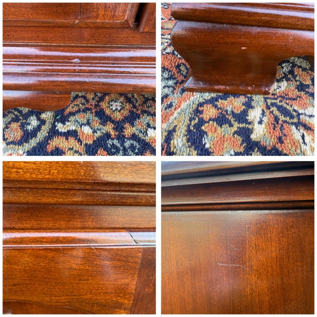 Vintage Thomasville Chippendale Collector's Cherry Nightstand Cabinet With Drawer For Sale - Image 17 of 17