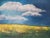 "Puppies and Buttercups" is an original acrylic landscape painting by Linda McDonough. Bright pops of yellow and dots of...
