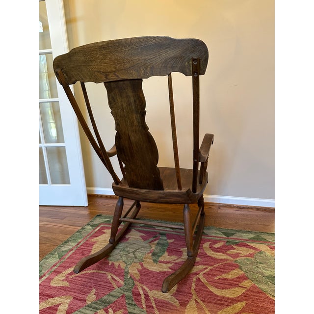 American Antique Boston Style Rocking Chair For Sale - Image 3 of 3