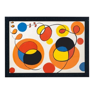 1970s Alexander Calder (USA, 1898–1976) – Color Lithograph "OVERLAPPING", Ed. 79/95 For Sale