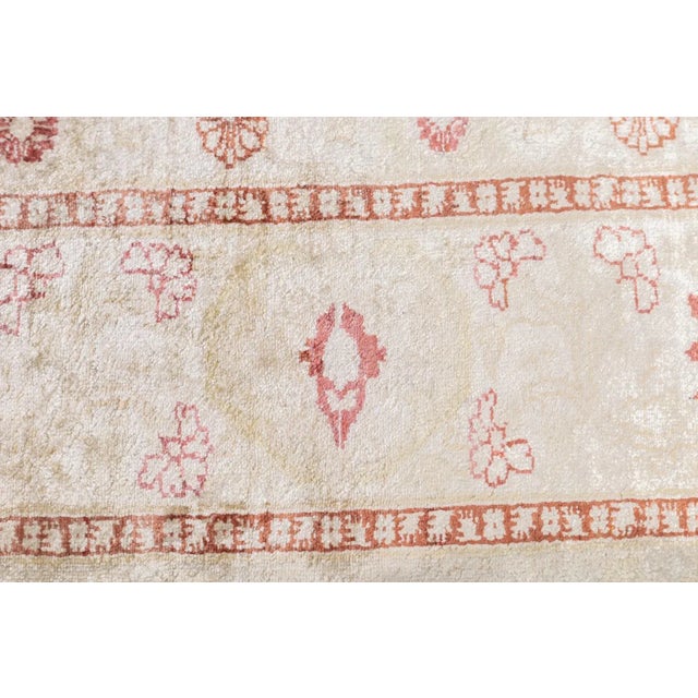 Red Silk Haji Jalili Tabriz Rug 4'2'' X 5'1'' For Sale - Image 8 of 11