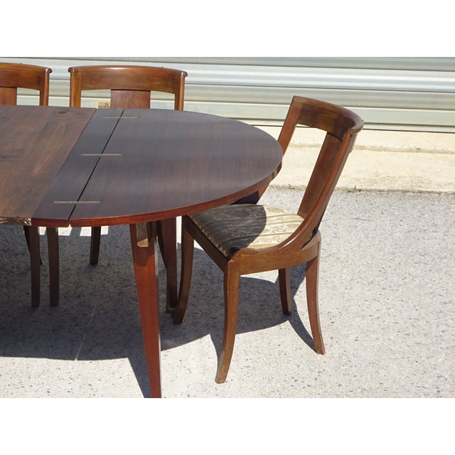 Empire Extendable Half-Moon Console Table, 1950s For Sale - Image 11 of 18