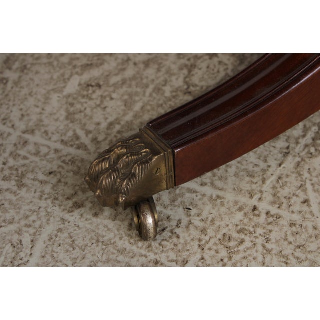 Smith & Watson Banded Inlaid Mahogany Pedestal Double Dining Table For Sale - Image 9 of 17