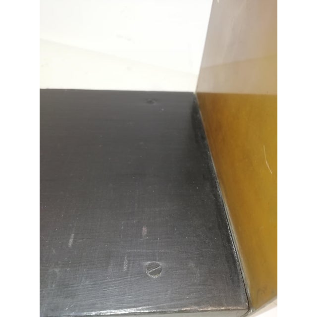 1950s Table-Top Bookcase in Wood and Brass, Italy, 1950s For Sale - Image 5 of 8