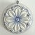 Vintage Blue and White Ceramic Flower Wall Mold For Sale - Image 6 of 6