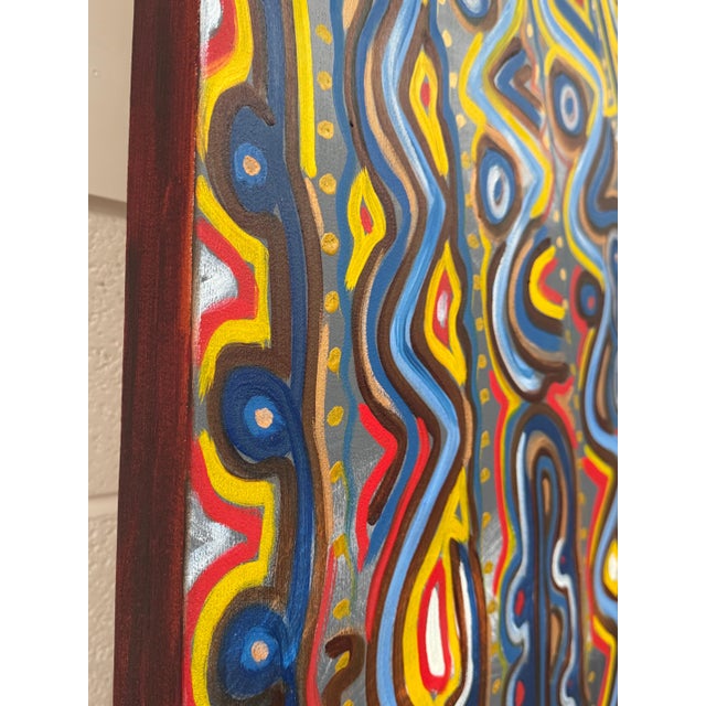 Textile Vivid seascape where turbulent waves meet a glowing horizon of shifting light 2025 For Sale - Image 7 of 18