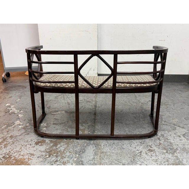 1980s Josef Hoffmann Fledermaus Cabaret Settee, Circa 1905 For Sale - Image 5 of 12