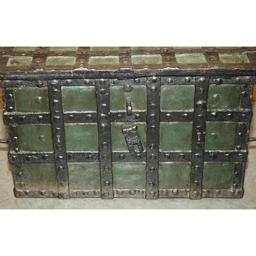 German Wrought Iron Safe Chest, Mid-17th Century For Sale - Image 12 of 18