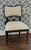 Textile Powers Upholstered Side Chair – Custom Cream & Tan Linen For Sale - Image 7 of 7
