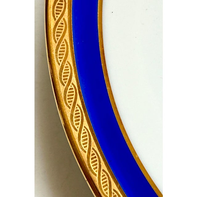 Richard Ginori bread and butter plates in the Palermo Blue pattern. Set of 7. Makers mark on the bottom. Description:...