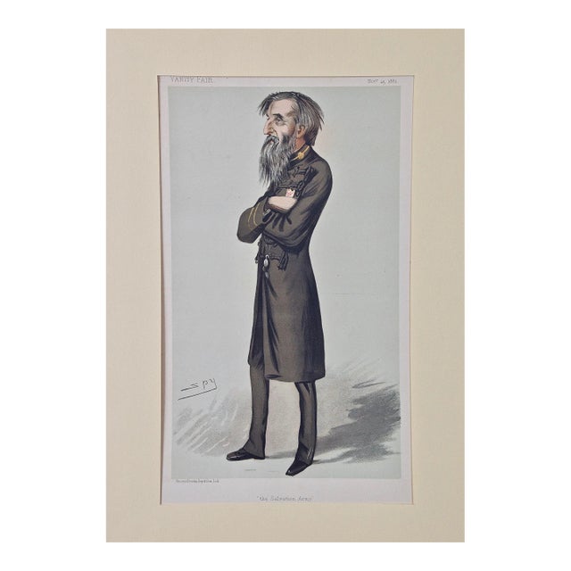 Sir Leslie Ward William Booth, Founder of "The Salvation Army": A 19th C. Vanity Fair Caricature, 1882 For Sale