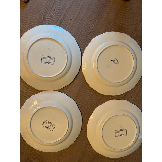 Vintage ~ Sarreguminas ~ Obernai "Mill & Steeple" ~ Dinner Plate ~ France Set of 4 For Sale - Image 9 of 10
