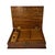 Antique Victorian English Tiger Oak Book Form Lap Desk/Stationery Box w/Inkwell Handsome antique hand carved book form...