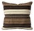 Brown Striped Kilim Pillow Cover 19'' X 19'' For Sale