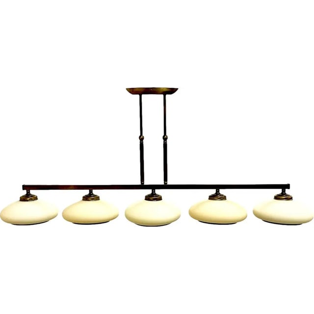Polish Brass Strip Chandelier, 1990s For Sale - Image 13 of 13