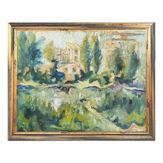 Silvio Loffredo, Landscape, 1960s, Oil on Board, Framed For Sale