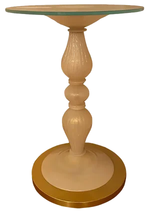 Italian Venetian White and Gold Murano Glass Style Coffee Table by Simoeng