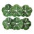 1990s Vintage Hollywood Regency Boho Chic Majolica Cabbage Ware Dinner Plates - Set of 6. For Sale