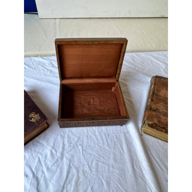 1970s 1970s Vintage Books and Wooden Box Set For Sale - Image 5 of 7