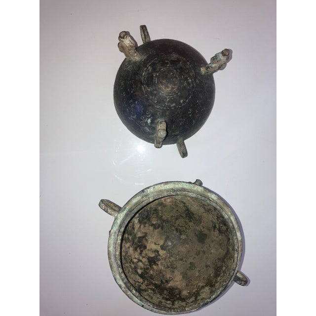 19th Century Chinese Bronze Food Container/Vessel For Sale - Image 9 of 11