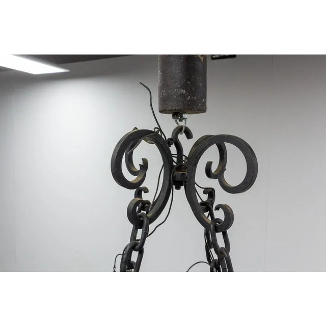 Mid-Century French Four Yokes Pendant Light For Sale - Image 15 of 16