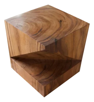 Andrianna Shamaris Wooden Origami Suar Wood Side Table