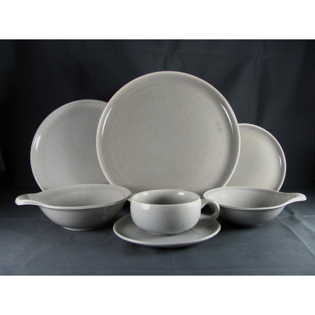 1950s Russel Wright Steubenville American Modern Granite Gray Service