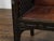 Moroccan Set of 12 Moroccan Ebonized Carved Wood Armchairs with Leather Seats, circa 1900 For Sale - Image 3 of 12