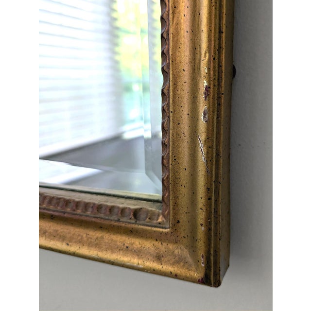 Rococo Late 20th Century 52" Tall French Louis XVI Ribbon Crest Bevelled Dressing Mirror by Carolina Mirror Company For Sale - Image 3 of 8