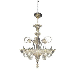 Murano Glass Chandelier, 1980s For Sale