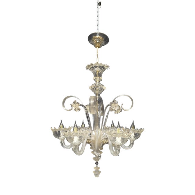 Murano Glass Chandelier, 1980s For Sale