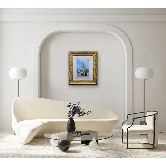 Victor Gabriel Gilbert, The Church of the Holy Trinity, Place De La Trinite, Paris, 1890s, Gouache & Watercolor & Paper, Framed For Sale - Image 15 of 18