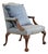Kittinger Chippendale Carved Mahogany Open Arm Library Chair For Sale