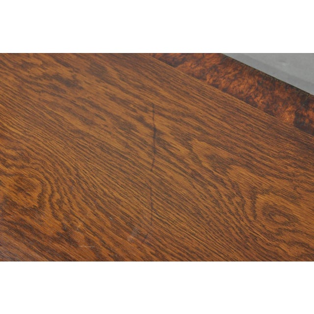 Antique Italian Renaissance Figural Carved Griffin Oak Flip Top Library Table For Sale - Image 11 of 18