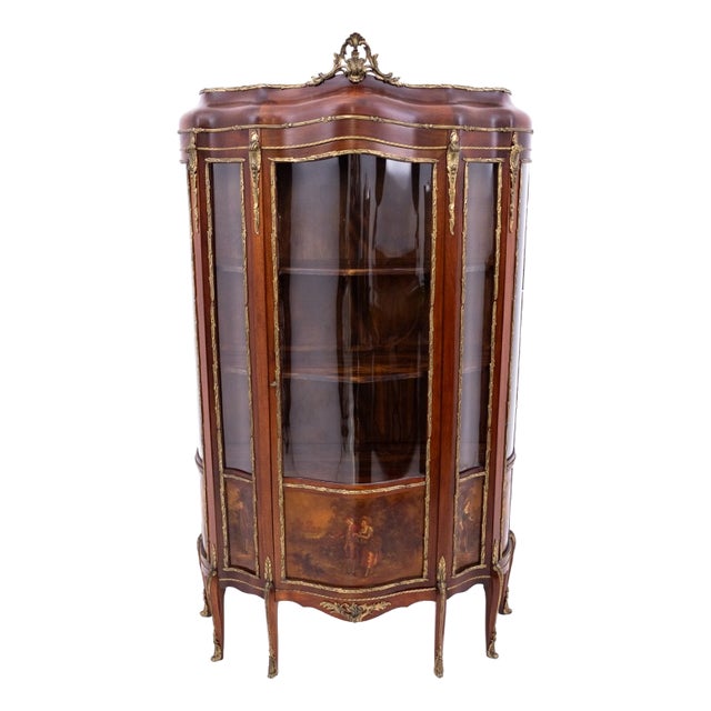 French Walnut Display Case, 1900 For Sale
