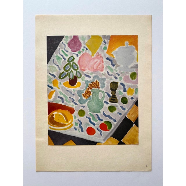 Paper Henri Matisse Vintage 1946 Limited Edition French Fine Art Lithograph Print " Nature Morte Sur Table Marbre " 1941 For Sale - Image 7 of 13