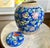Vibrant Cobalt Chinoiserie Ginger Jar With Butterflies + Carved Hardwood Stand For Sale In New York - Image 6 of 9