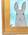 Charming folk-art bunny rabbit hare portrait study, oil on artist canvas panel. Signed by the artist "Diaz" in the lower...