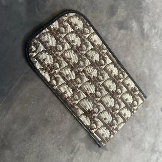 Christian Dior 21st Century Leather and Logo Canvas Phone or Glasses Case by Christian Dior For Sale - Image 4 of 11