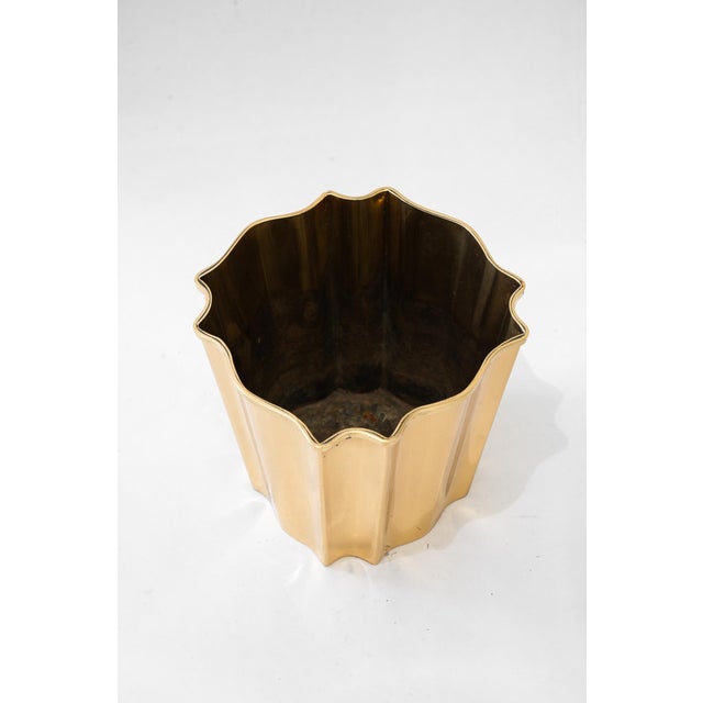 Champagne bucket vienna around 1920s Brass polished and stove enameled Extraordinary model