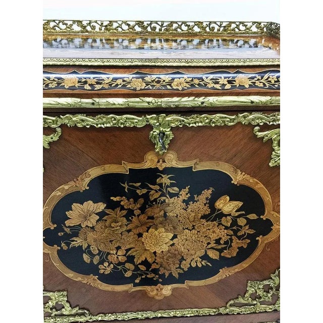 Antique Marquetry Children's Bureau Secretary For Sale - Image 10 of 12