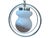 Metal Vintage Space Age Opal Glass and Chrome Pendant, 1970s For Sale - Image 7 of 7