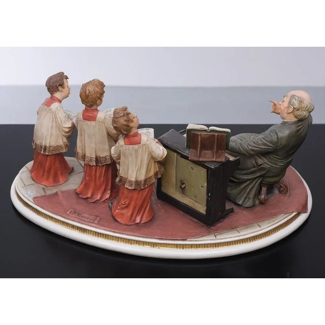 Large Capodimonte Porcelain The Choirboys Figure Group For Sale - Image 9 of 12