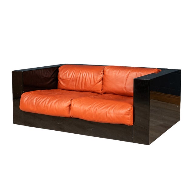 Vintage Two-Seater Saratoga Sofa by Lella and Massimo Vignelli for Poltronova, 1960s For Sale