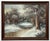 Winter Forest Landscape - Antique Oil Painting by 19th Century American Artist 1920 Circa For Sale - Image 15 of 18